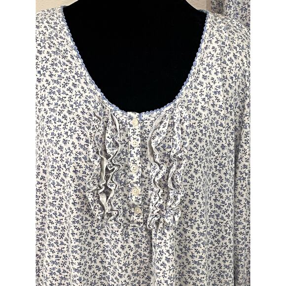 CHAPS Size 2X Cottagecore Floral Pajama Set Romantic Lounge Pants with Pockets - Picture 5 of 14